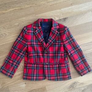 Janie and Jack • Red Tartan Plaid Blazer • Worn Once • EUC • Size 4